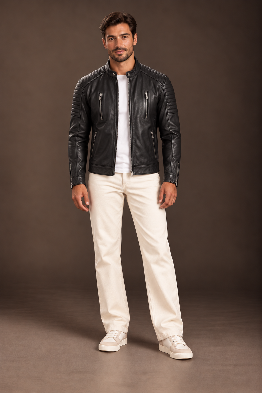 Damian Leather Biker Jacket