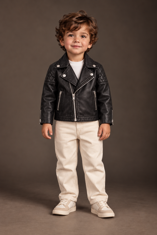 Children Autumn Motorcycle Jacket