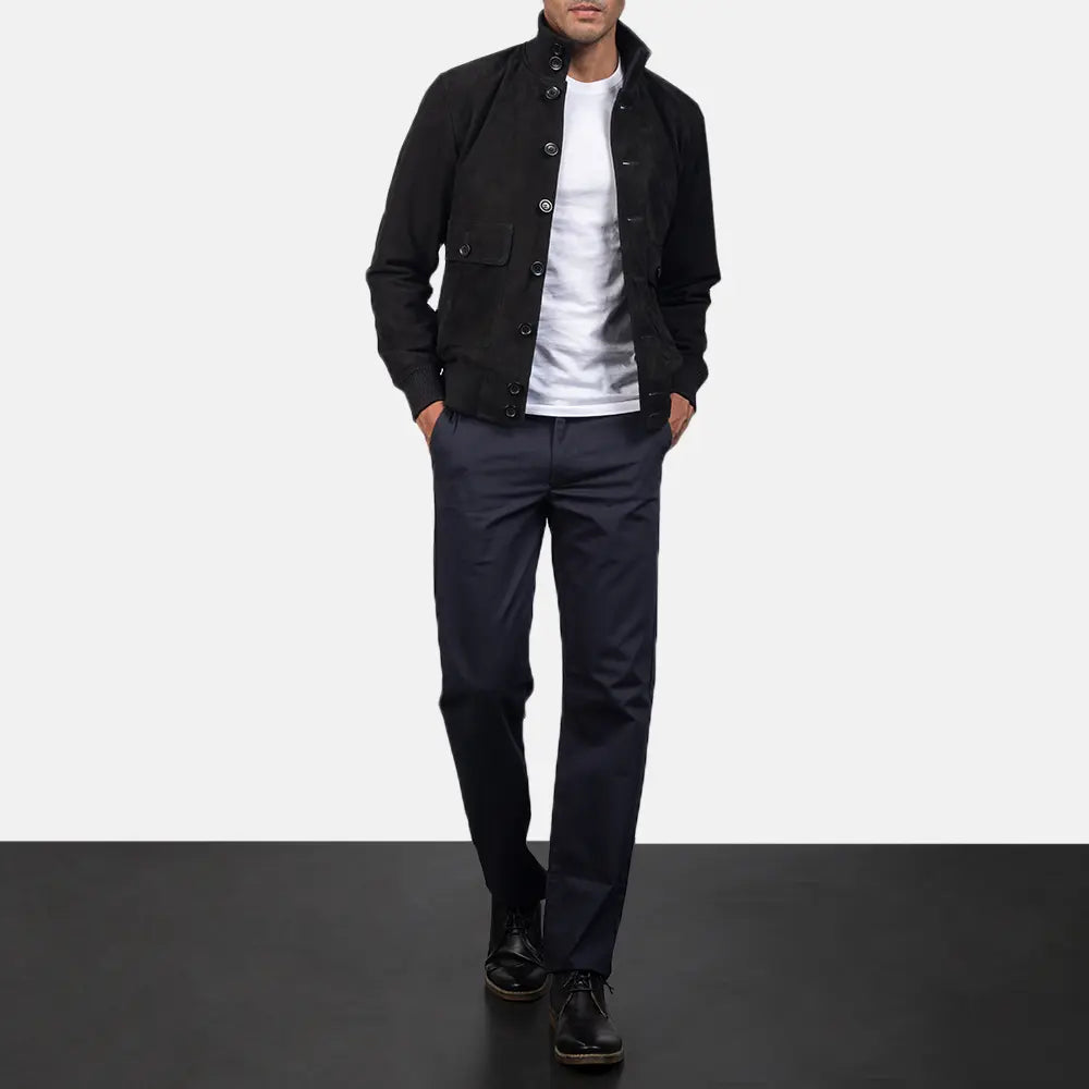 Eaton Suede Bomber Jacket