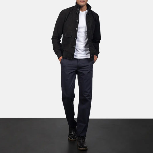 Eaton Suede Bomber Jacket