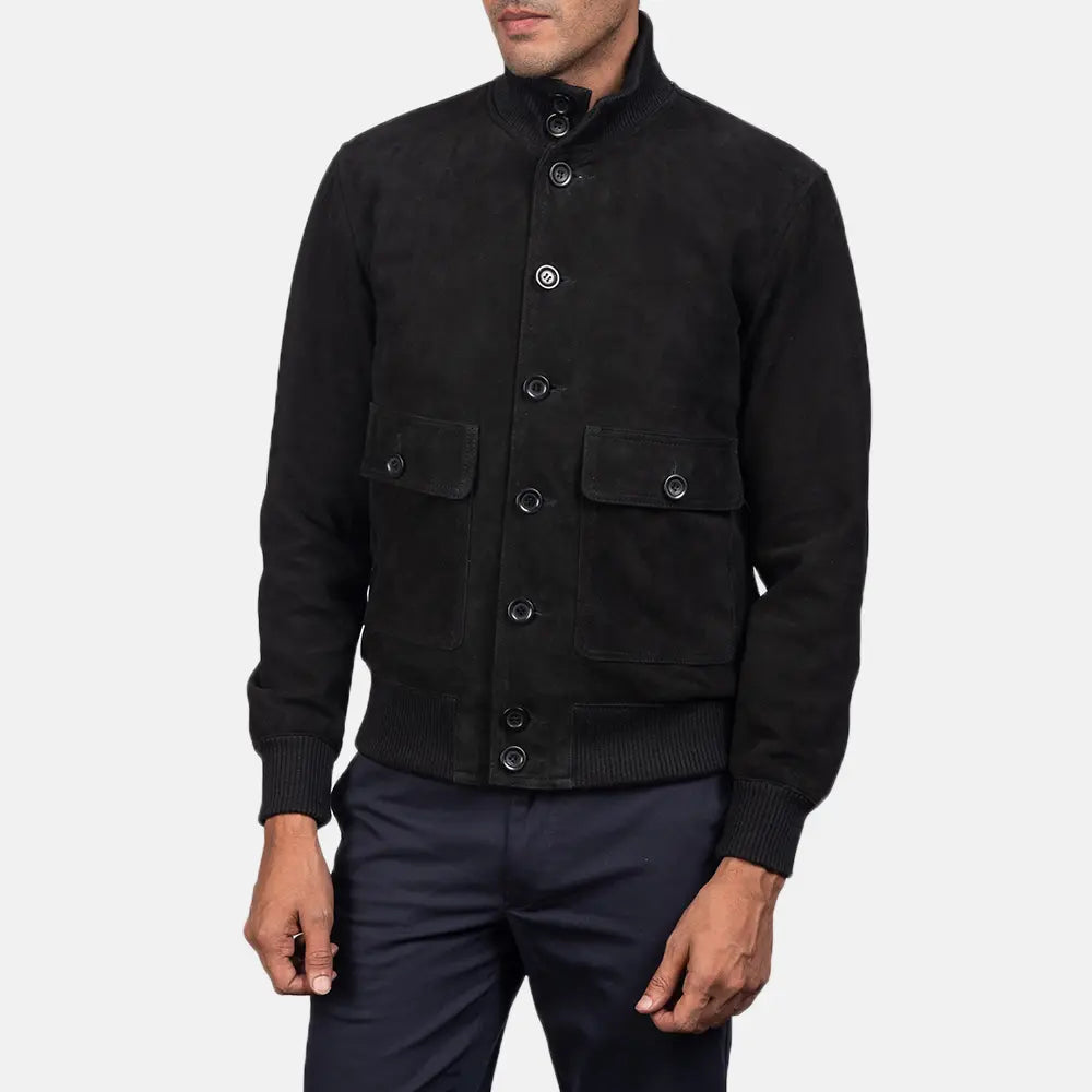 Eaton Suede Bomber Jacket