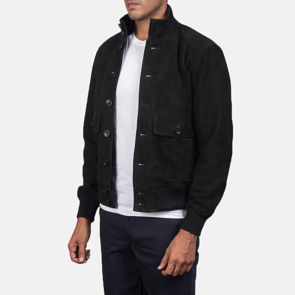 Eaton Suede Bomber Jacket