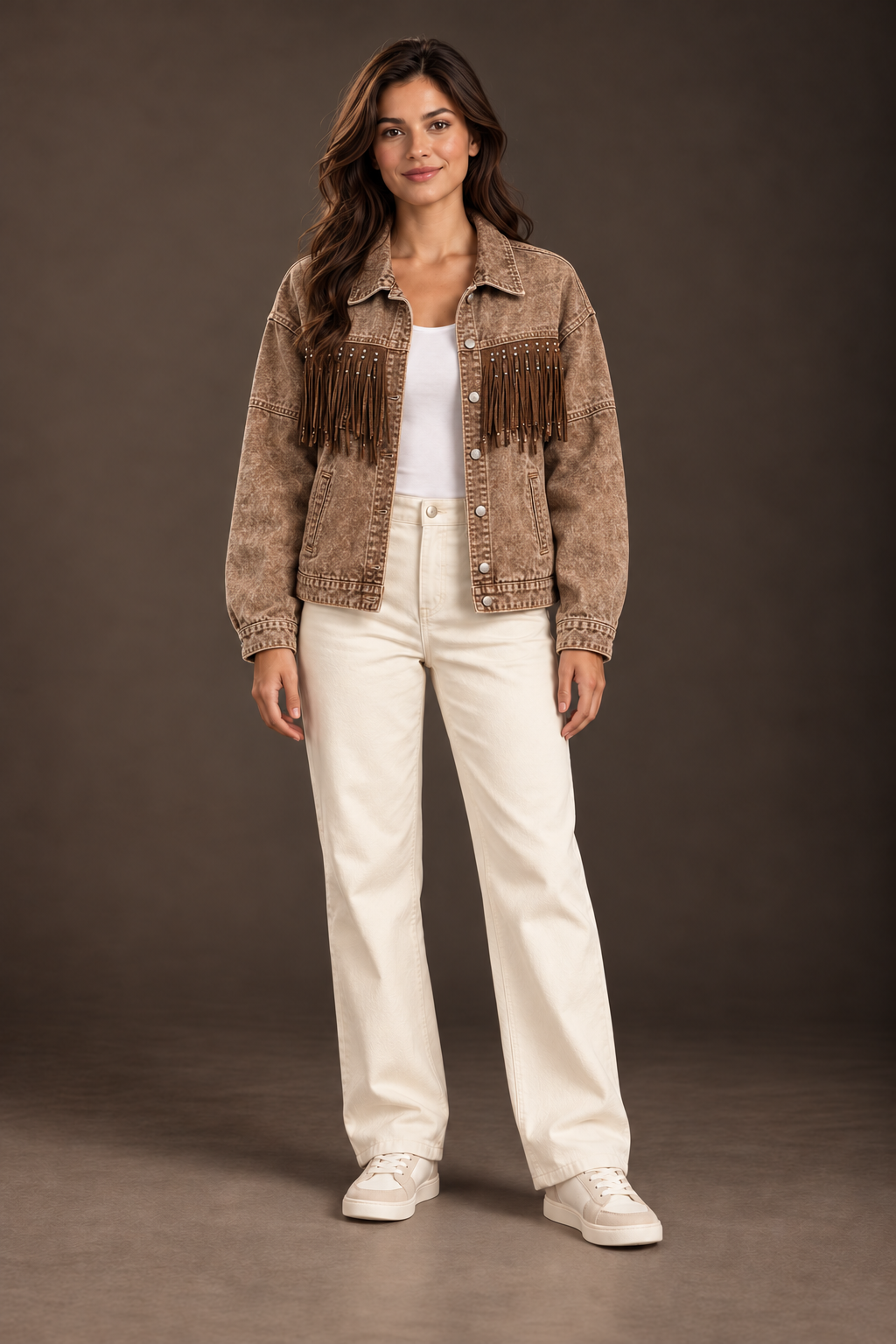 Tassel Lapel Jacket Coat For Women