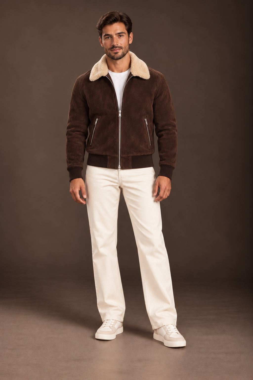 Coffner Brown Shearling Fur Jacket