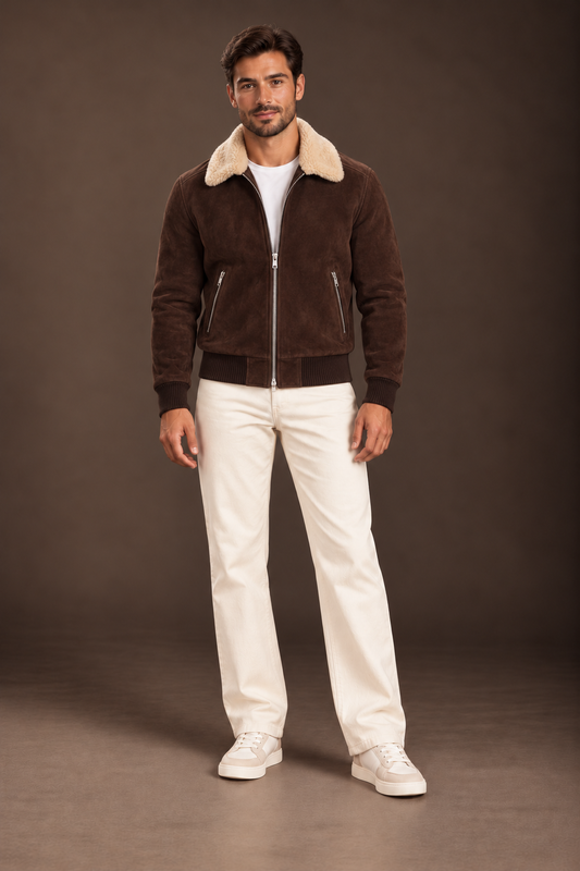 Coffner Brown Shearling Fur Jacket