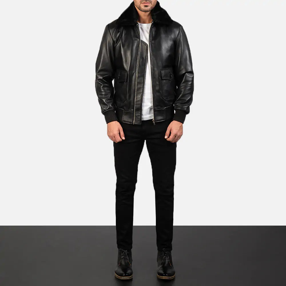 Airin G-1 Leather Bomber Jacket