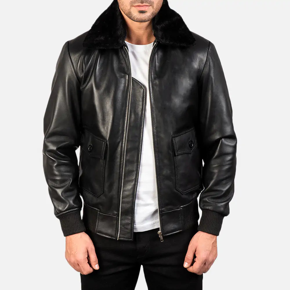 Airin G-1 Leather Bomber Jacket