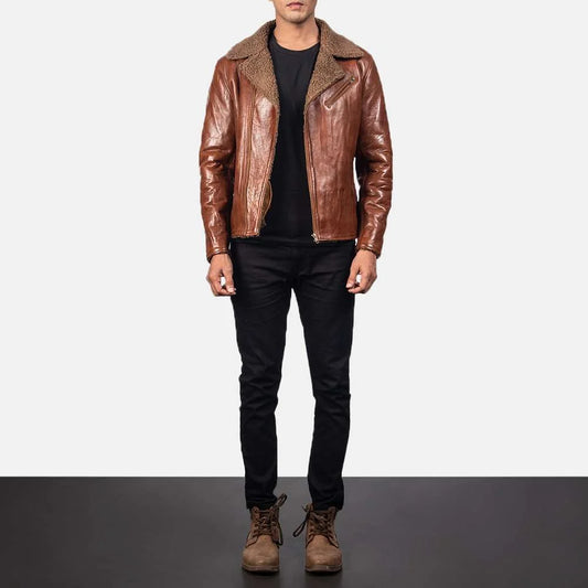 Alberto Shearling Leather Jacket