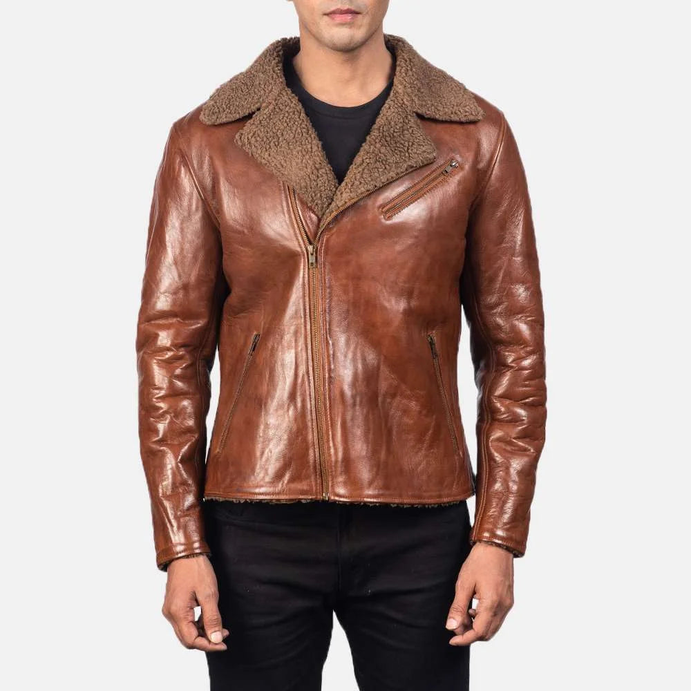 Alberto Shearling Leather Jacket