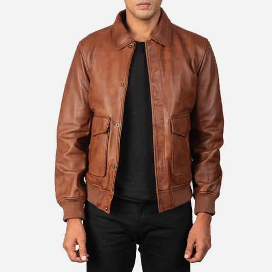 Coffmen A2 Leather Bomber Jacket