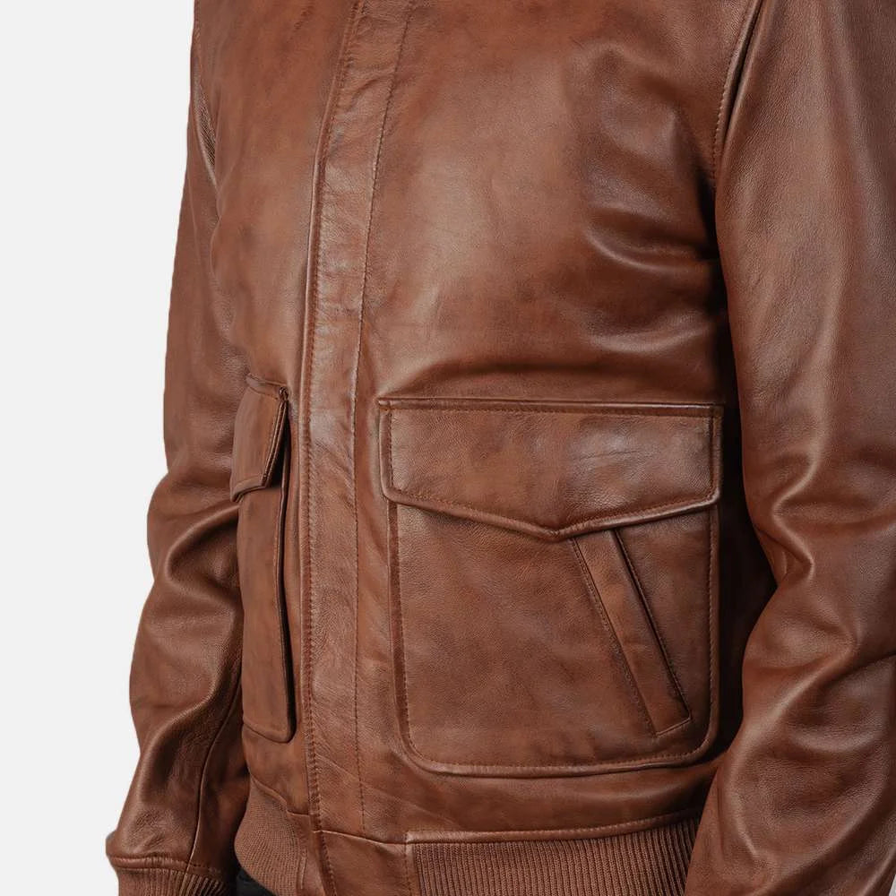 Coffmen A2 Leather Bomber Jacket