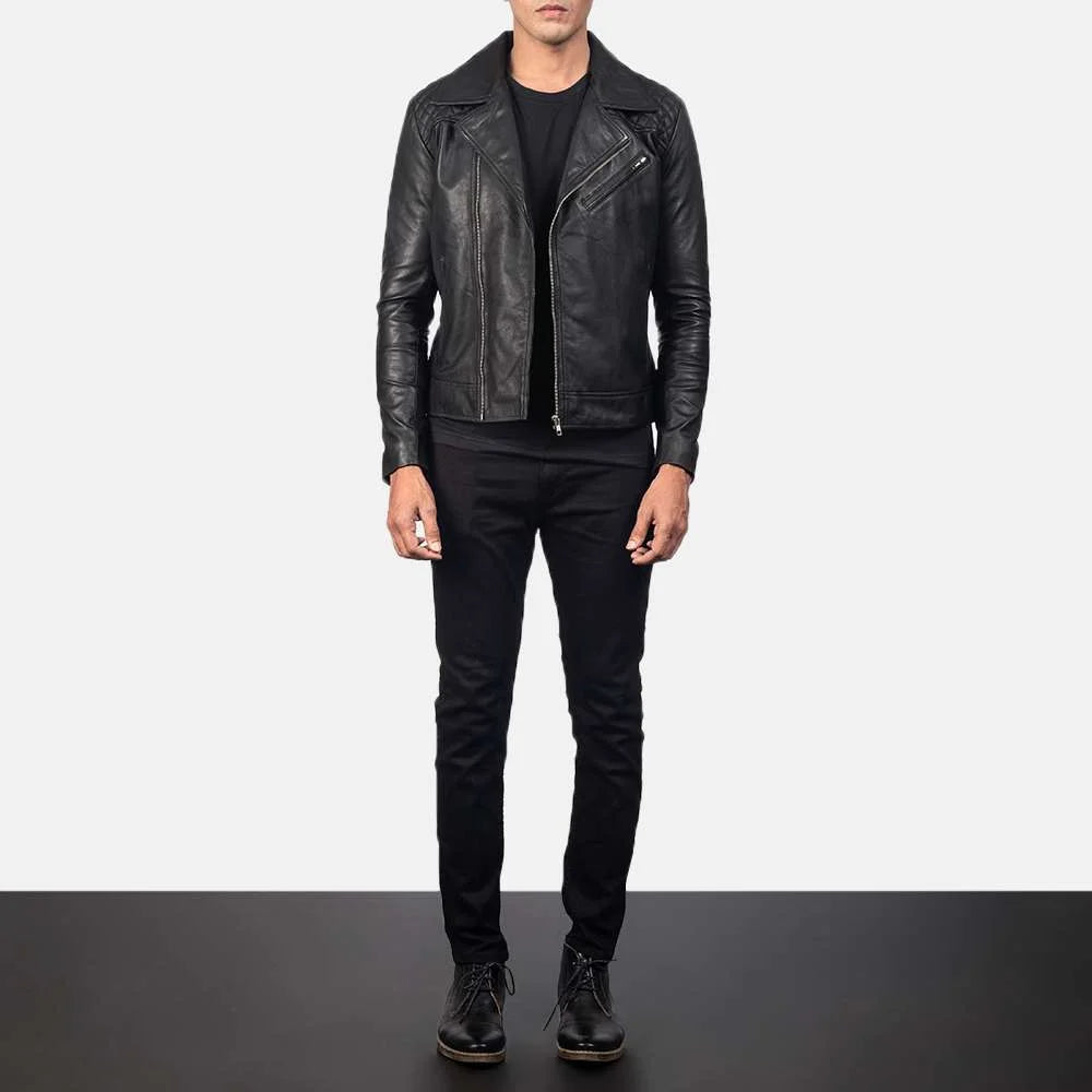 Danny Quilted Leather Biker Jacket
