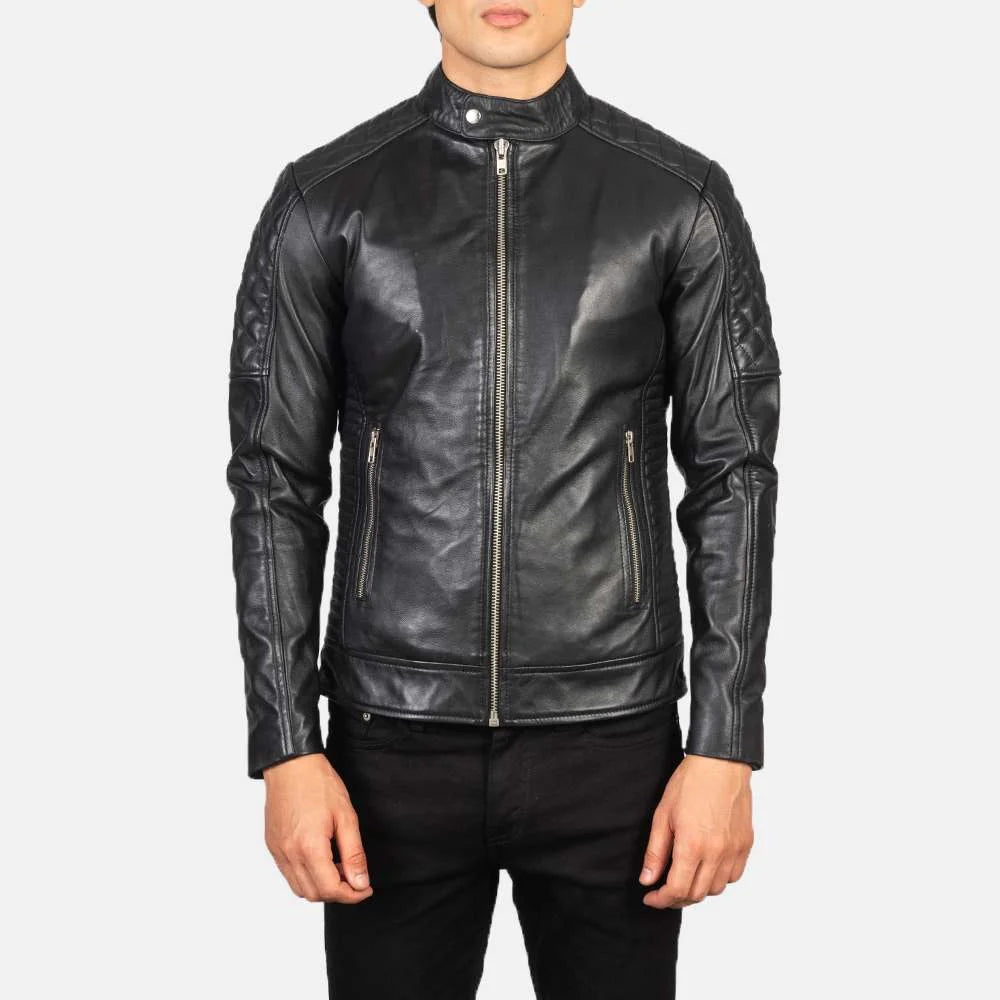 Fernando Quilted Leather Suede Biker Jacket
