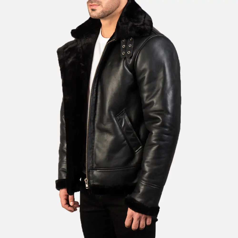 Francis B-3 Leather Bomber Jacket