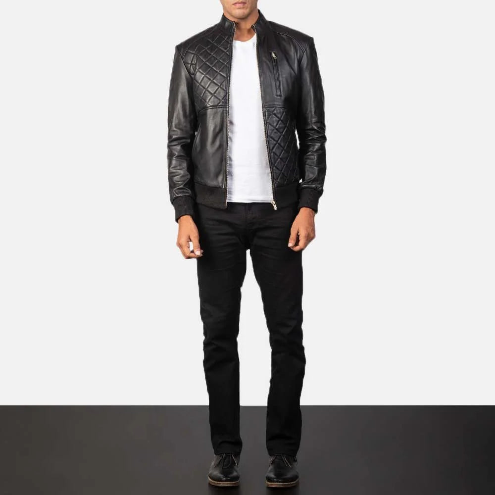 Moda Leather Bomber Jacket