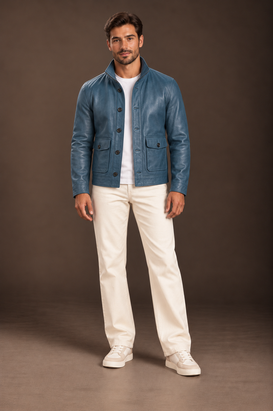 Columbus Leather Bomber Jacket