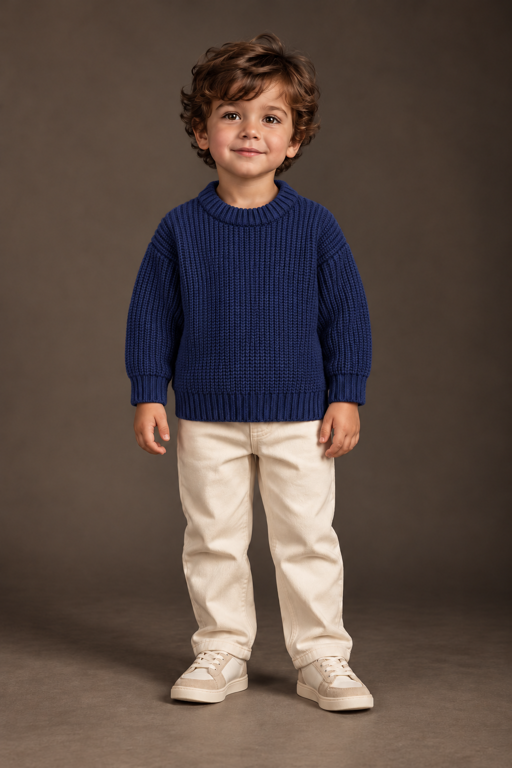 Children Winter Loose Knitted Coat Sweater
